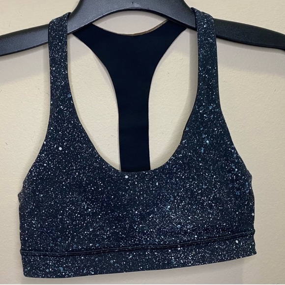 Lululemon Invigorate Mesh Insert Sports Bra Crystalline Splash Blue Size 8 - Picture 2 of 6